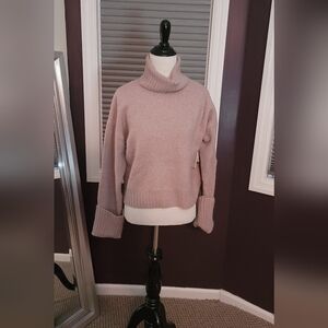 Cozy Pink Turtleneck Sweater